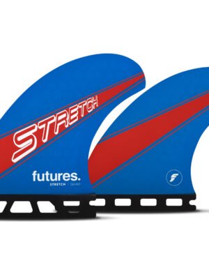 Futures Stretch Quad Honeycomb Quad Fin Set-Blue/Red-Medium