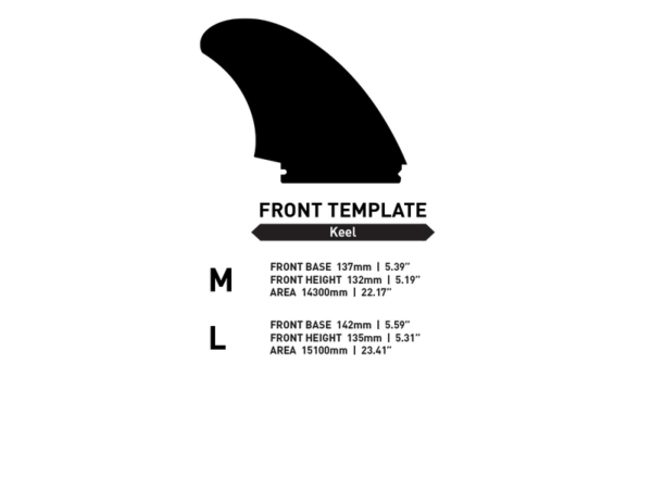 Firewire Tomo Max Keel  Twin Fin Set-Black-Large