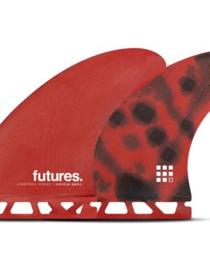 Futures Coffin Bros Control Series Tri Fin Set-Red/Black-Medium